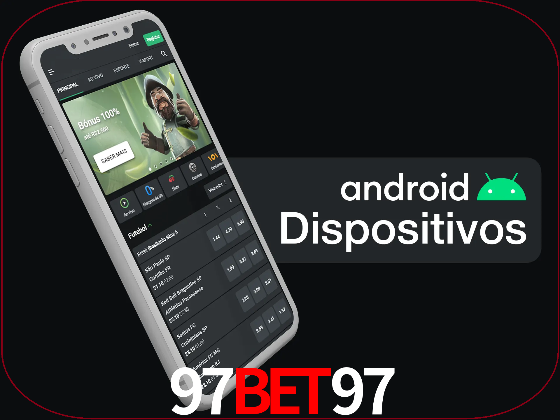 O aplicativo suporta a maioria de todos os dispositivos Android.
