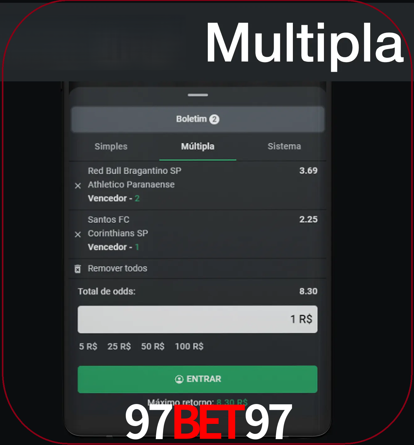 Faça apostas mais valiosas com mais de duas apostas.