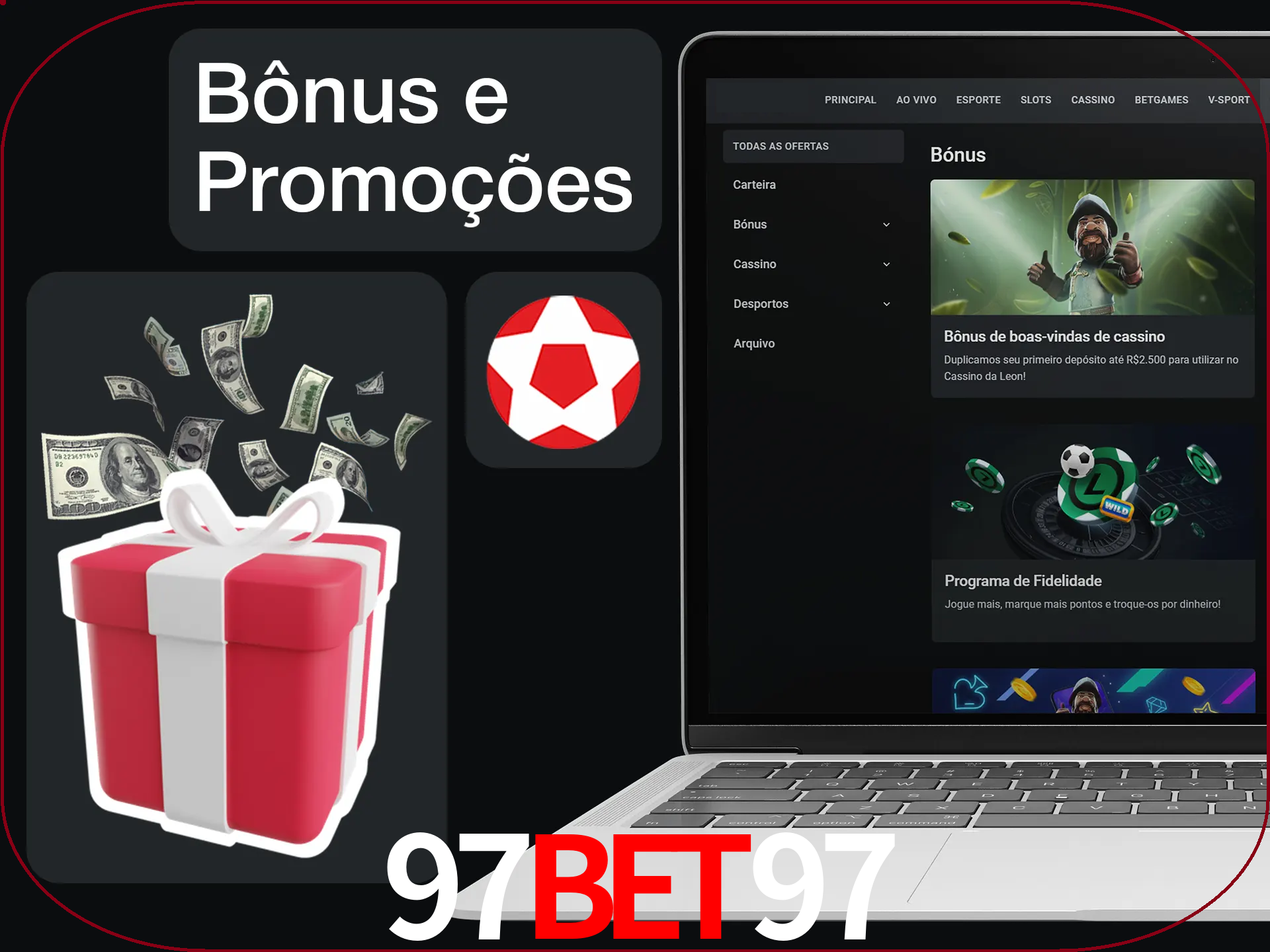 Verifique se há novos bônus e promoções.